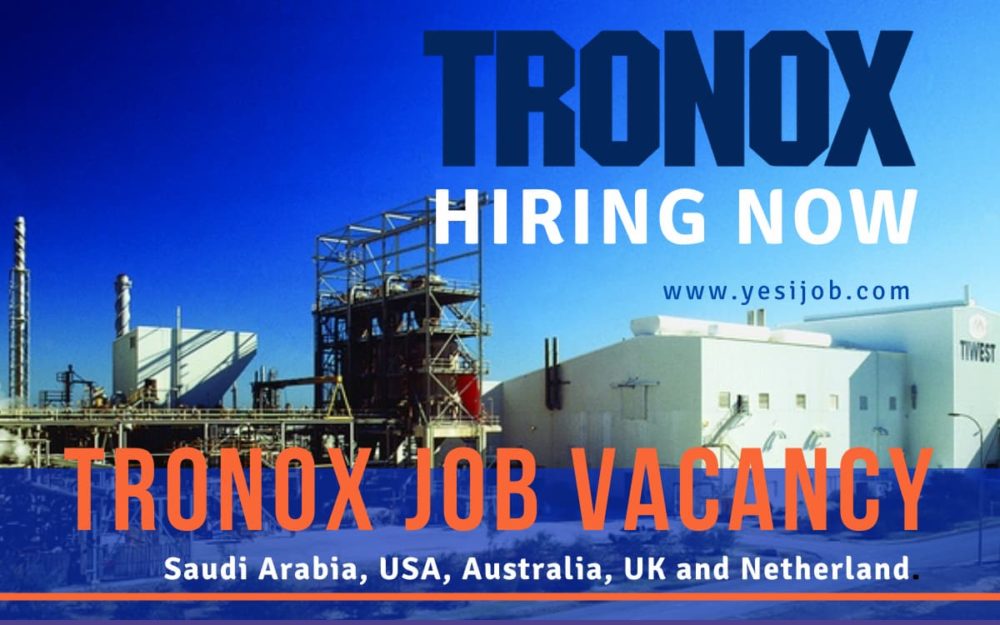 Tronox Job Vacancy