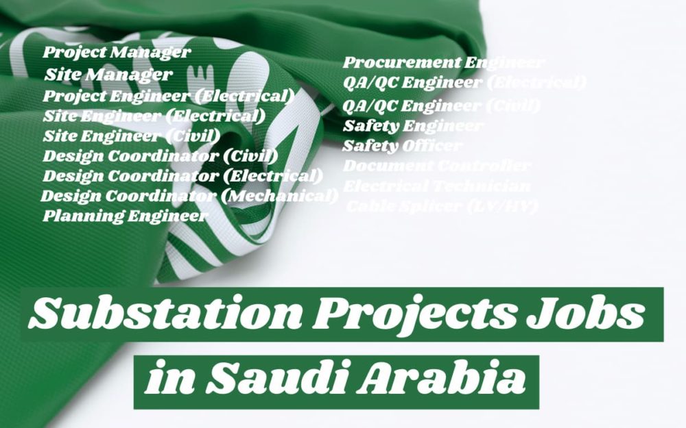 Substation Projects Jobs in Saudi Arabia