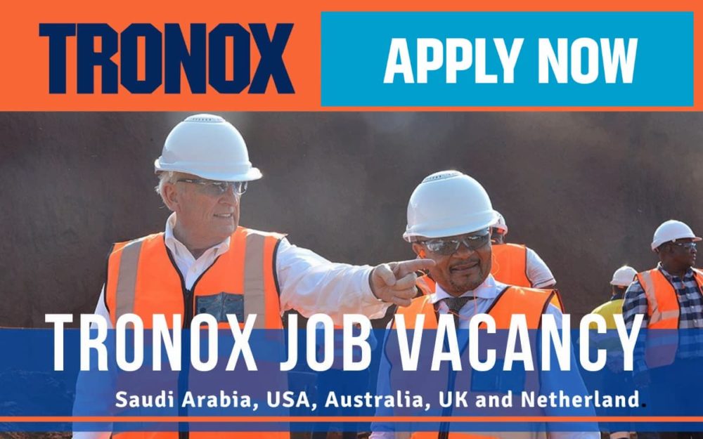 Tronox Job Vacancies Saudi Arabia