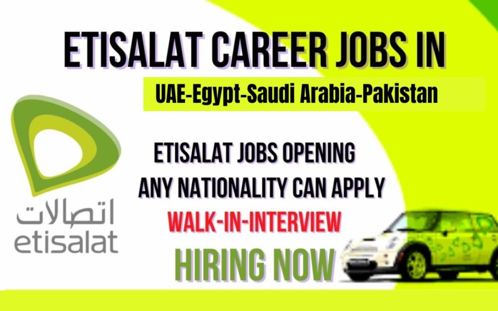 Etisalat Job Vacancies UAE