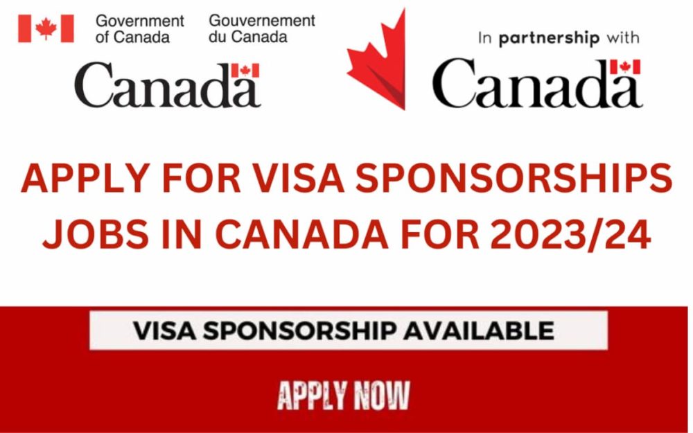 Visa Sponsorship Jobs in Canada 2023